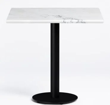Mesa De Bar Quadrada Em Mármore Rocher Mármore Branco Guangxi & ~60 Cm - Sklum