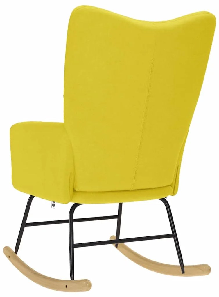 Cadeira de baloiço tecido amarelo claro