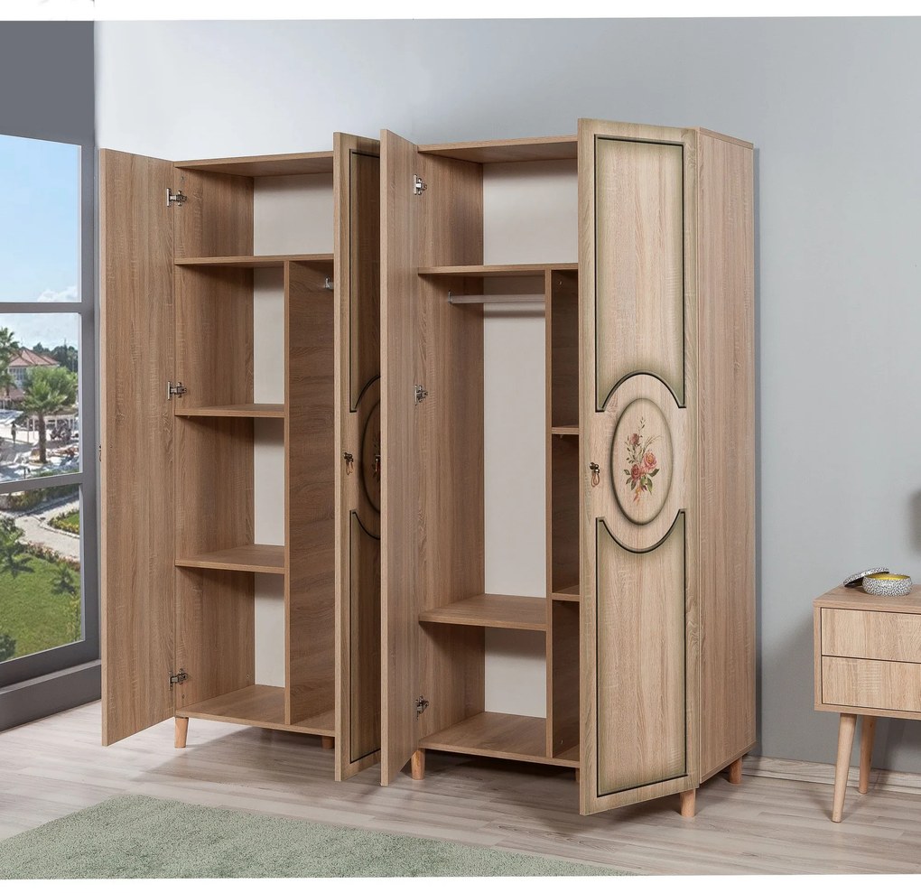 Guarda-roupa Imaj – Carvalho Sonoma – 180x192x52 cm