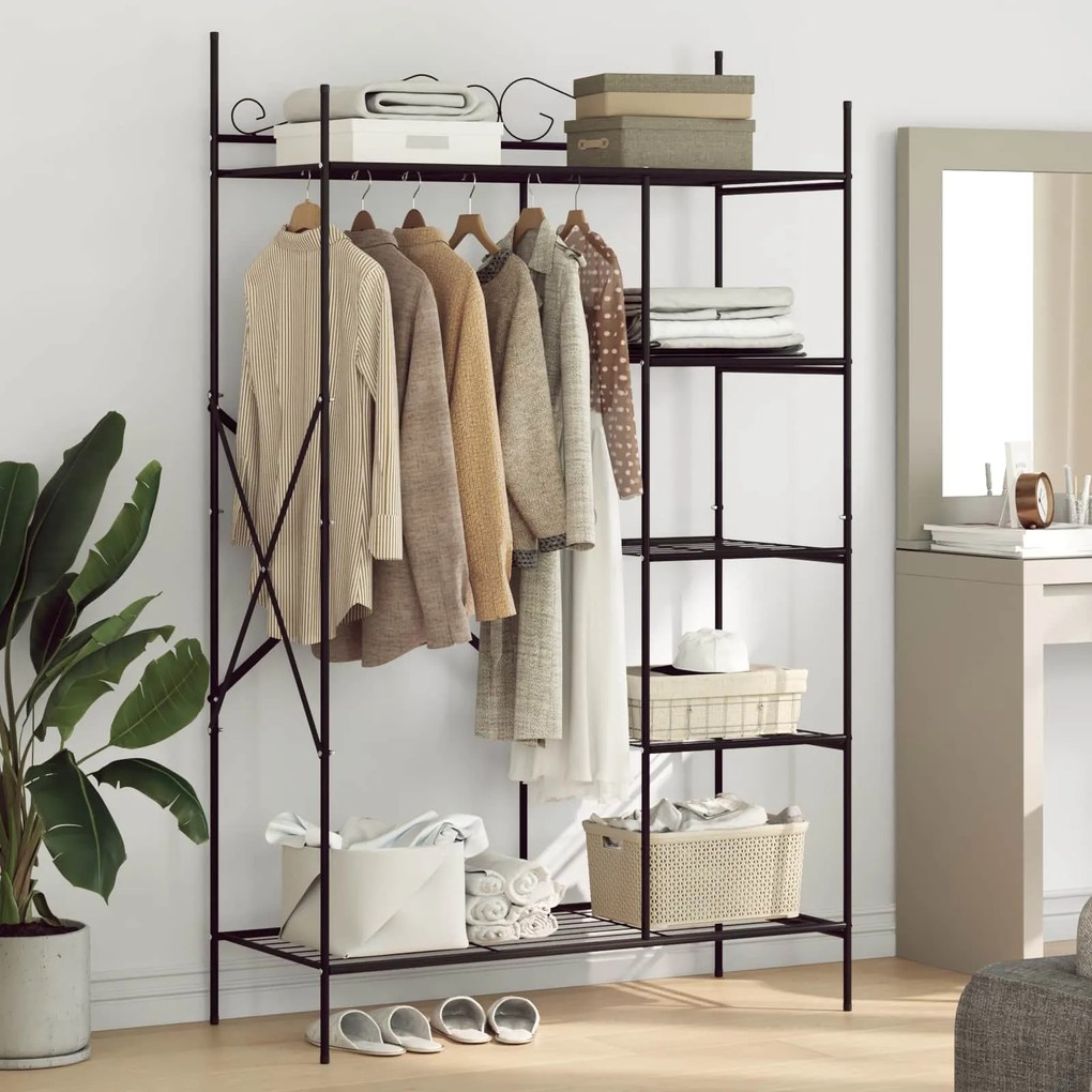 vidaXL Guarda-roupa Aberto com prateleira com armazenamento Manual