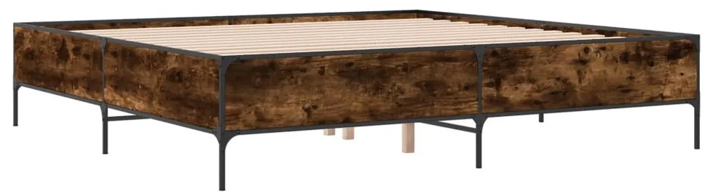 Estrutura de cama 200x200 cm derivados madeira/metal