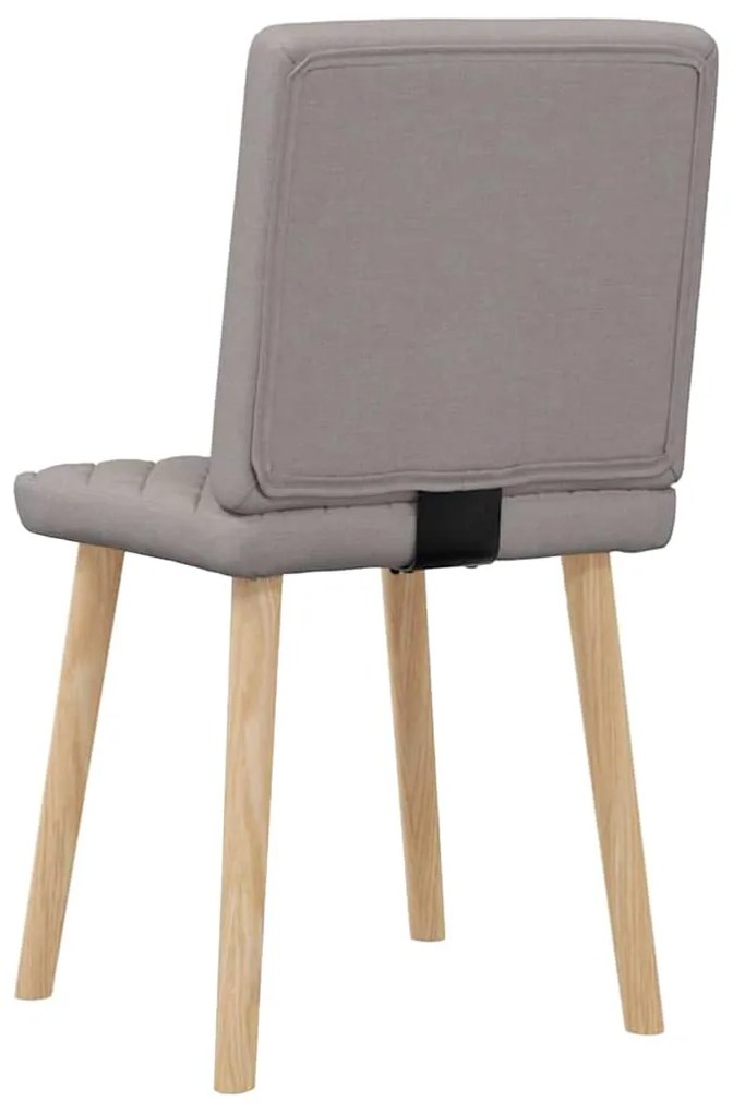 Cadeiras de jantar 2 pcs tecido cinzento-acastanhado