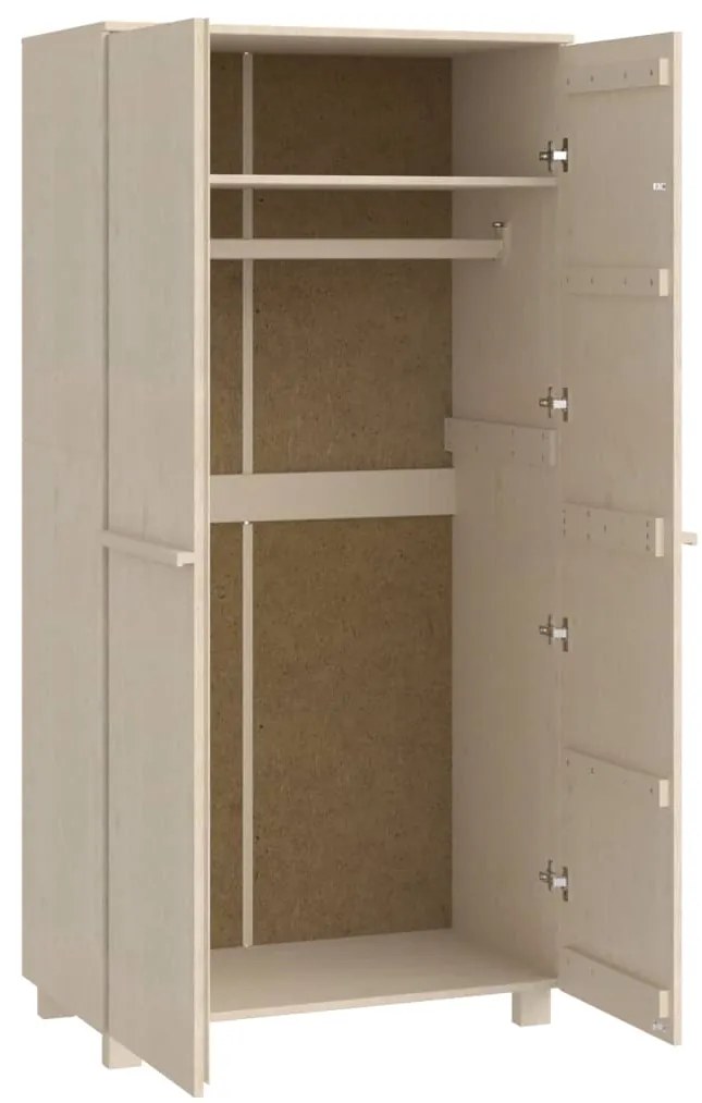 Roupeiro HAMAR 89x50x180 cm pinho maciço castanho-mel