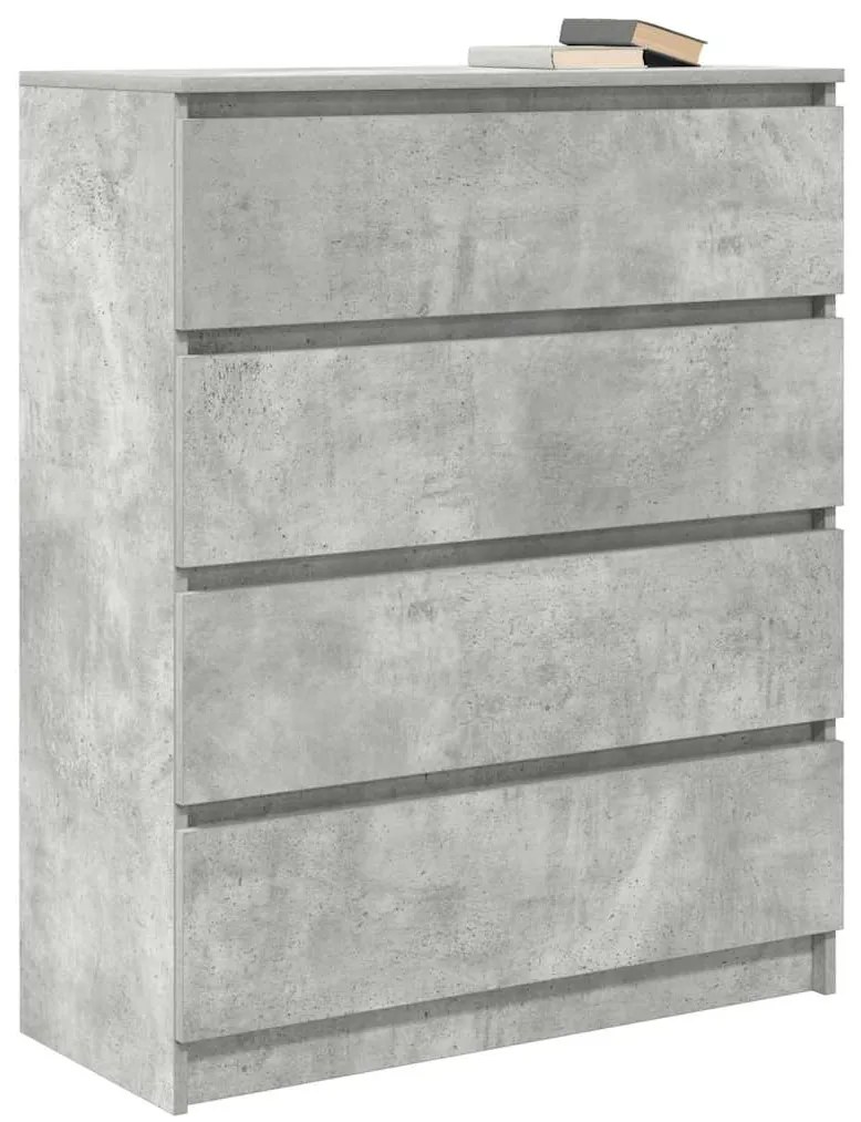 Aparador 80x35x99 cm derivados de madeira cinzento cimento