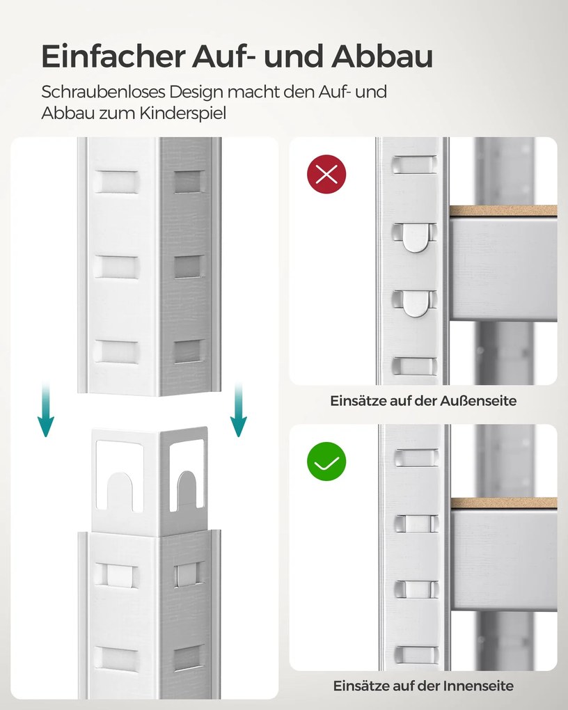Conjunto 2 Estantes 75 x 30 x 150 cm garagem, arrumos com estrutura em aço prateada
