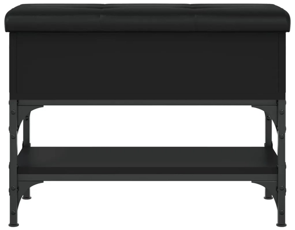 Banco sapateira 62x32x45 cm derivados de madeira preto