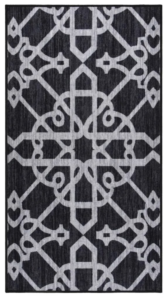 vidaXL Tapete/passadeira 80x150 cm preto
