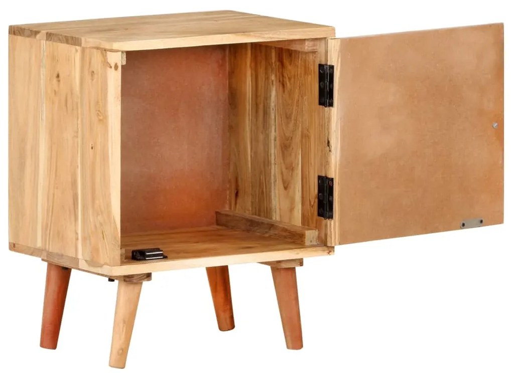 Mesa de cabeceira 40x30x50 cm madeira de acácia maciça