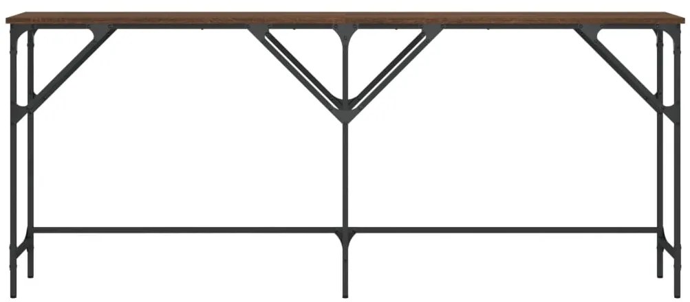 Mesa consola 180x29x75 cm derivados madeira carvalho castanho