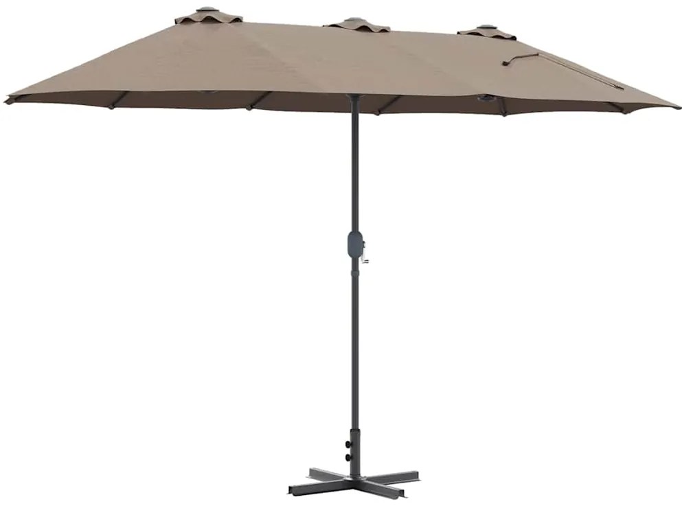 Guarda-sol de Jardim Cinzento-acastanhado 380 x 196 x 235 cm