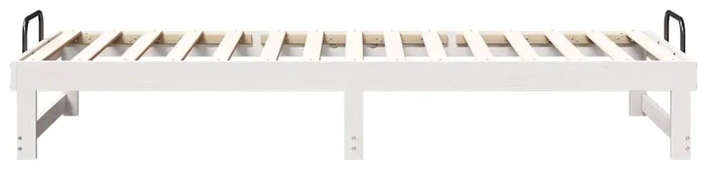 Estrutura de Cama com Alças Branco 80 x 200 cm