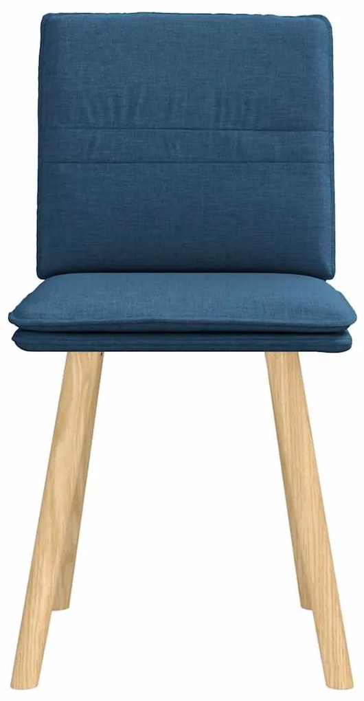 Cadeiras de jantar 2 pcs tecido azul