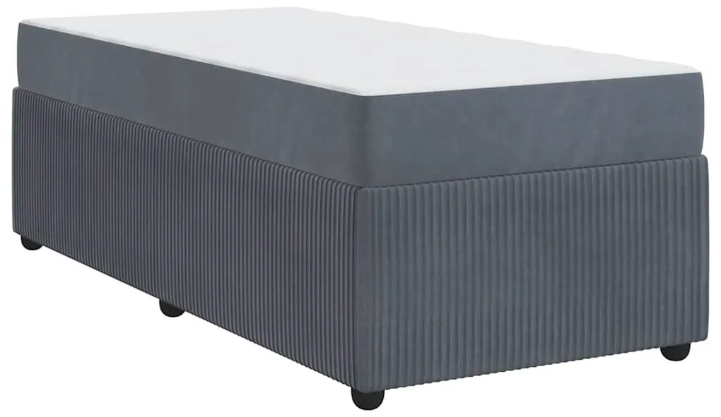 Estrutura de cama com colchão Cinzento escuro 90 x 190 cm