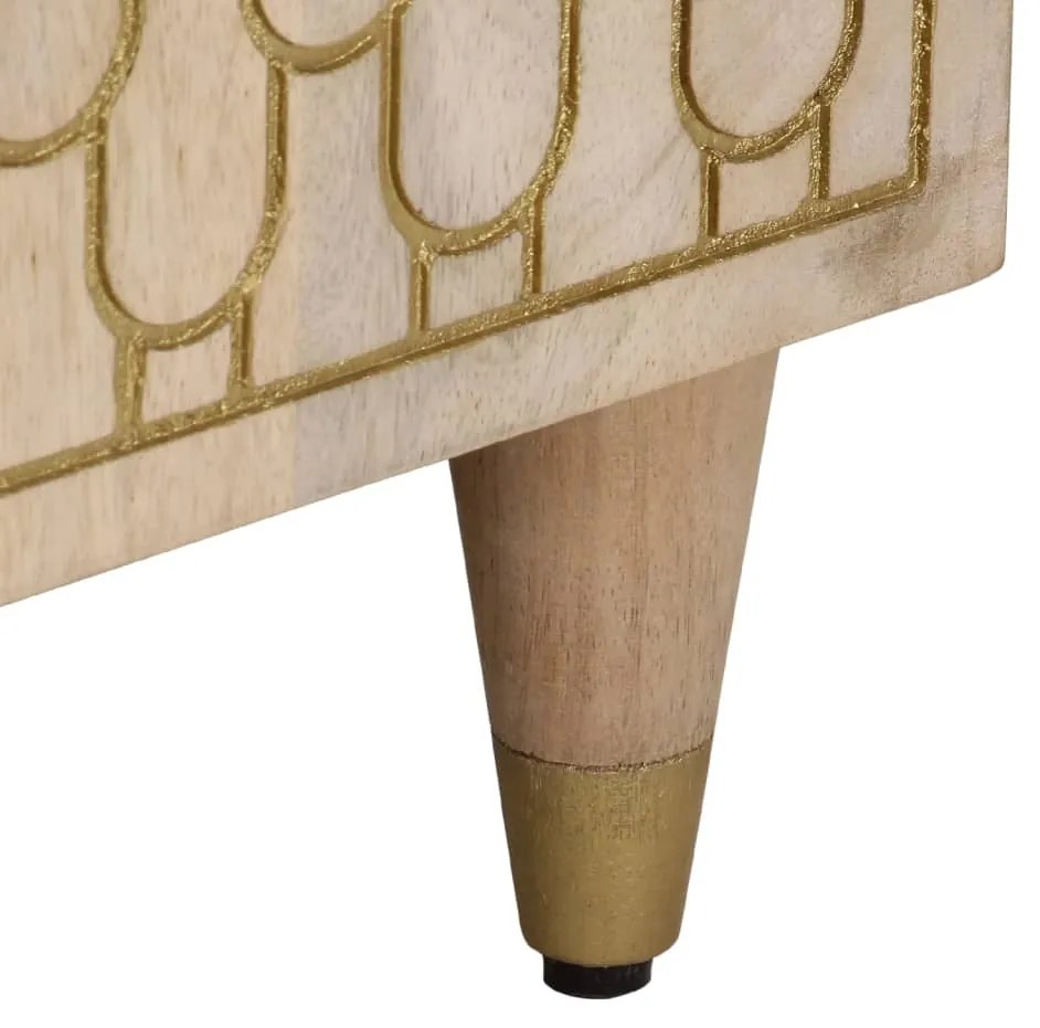 Mesa de cabeceira 50x33x60 cm madeira de mangueira maciça