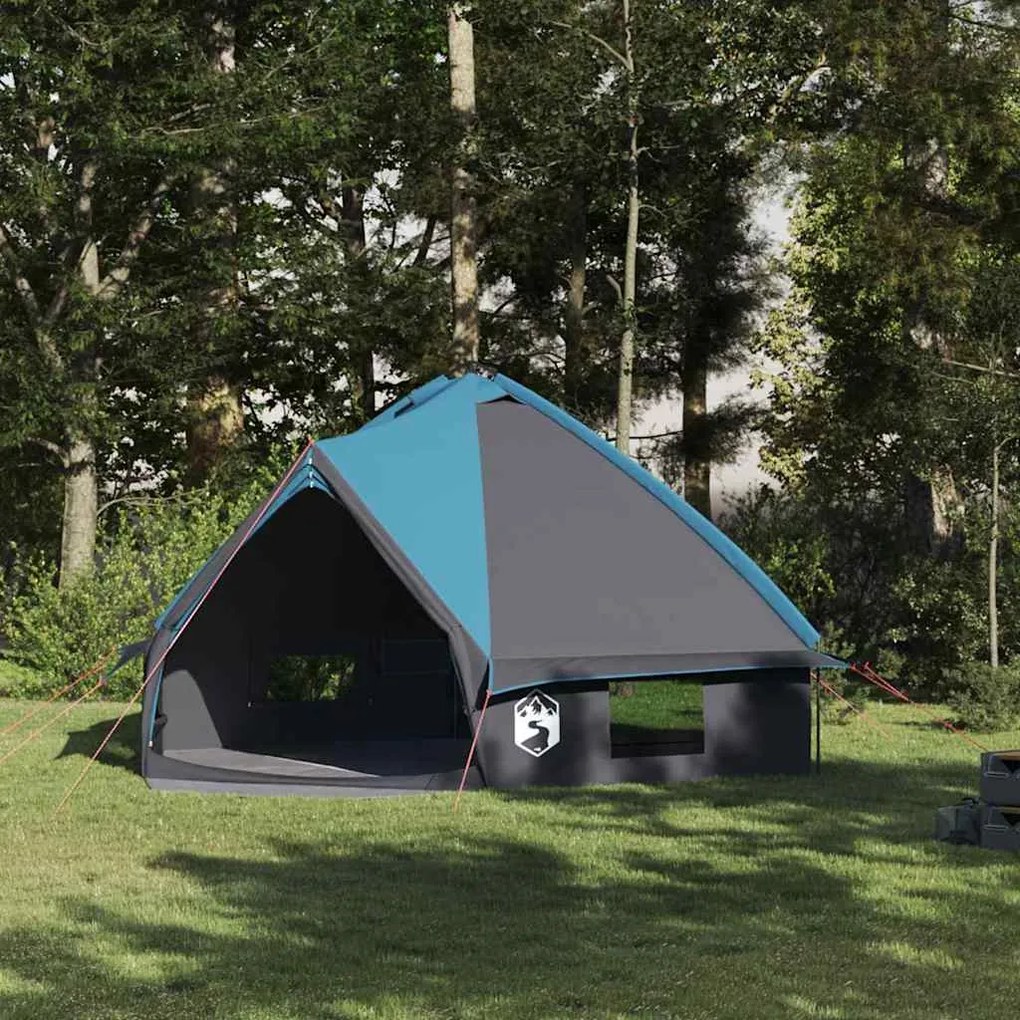 vidaXL Tenda Teepee com telhado Azul e Cinza 490 x 410 x 210 cm
