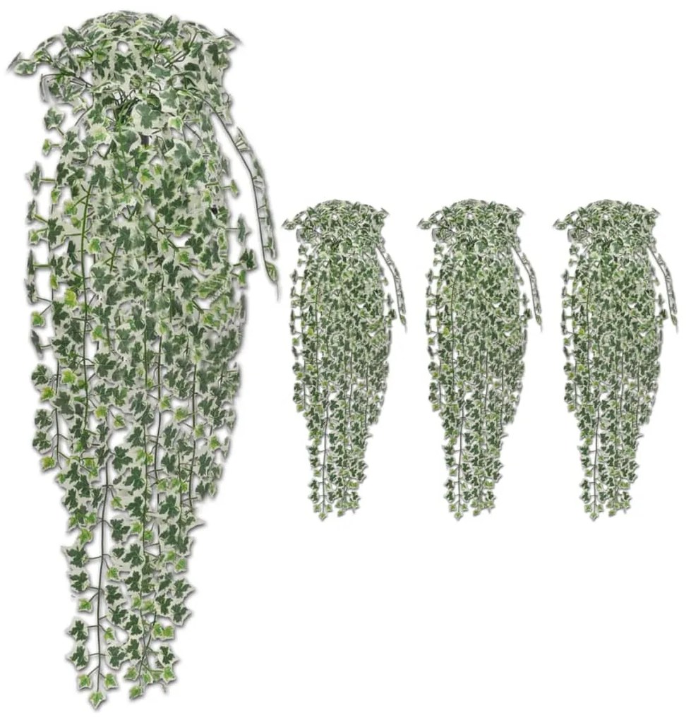Trepadeira hera artificial 4 pcs 90 cm variegada