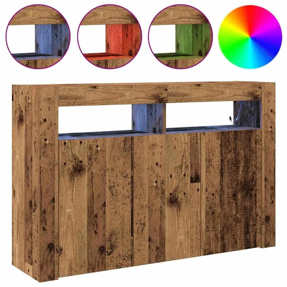 Buffet Madeira velha Madeira engenheirada 116 x 30 x 75 cm Buffet