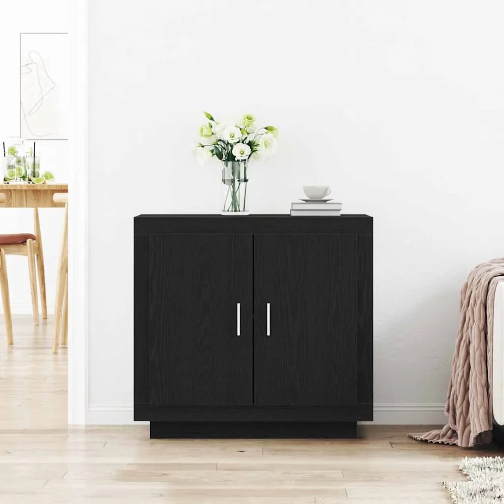 Buffet vidaXL Carvalho Preto 80x40x75 cm Madeira de Engenharia