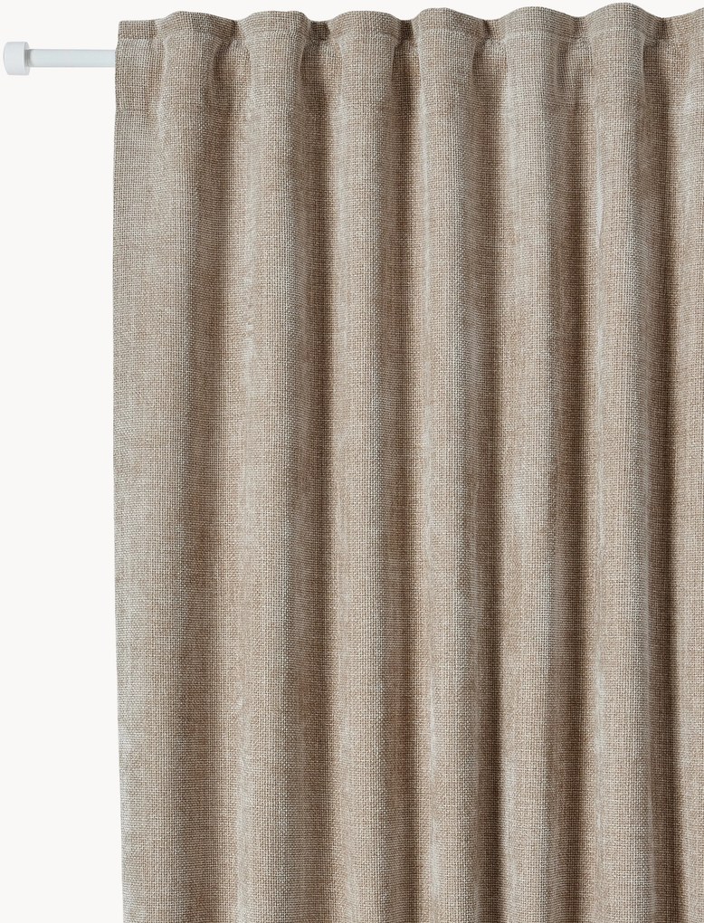 Cortinas opacas multi-banda Lasha, conjunto de 2, L 135 cm