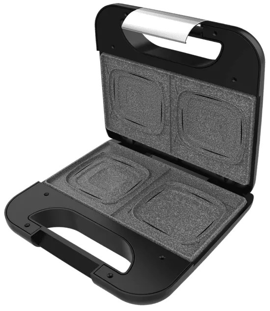 Tostadeira Rock'nToast Square + com acabamentos em aço inoxidável e 800 W de potência