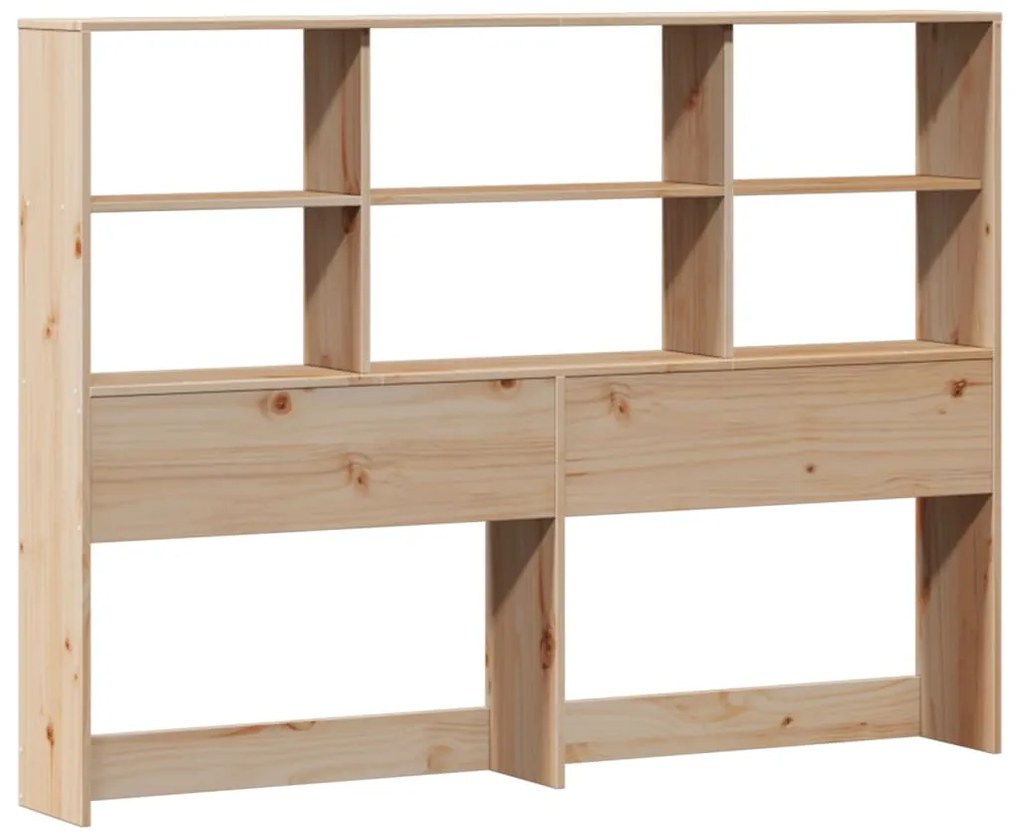Cama com estante sem colchão 140x190 cm pinho maciço