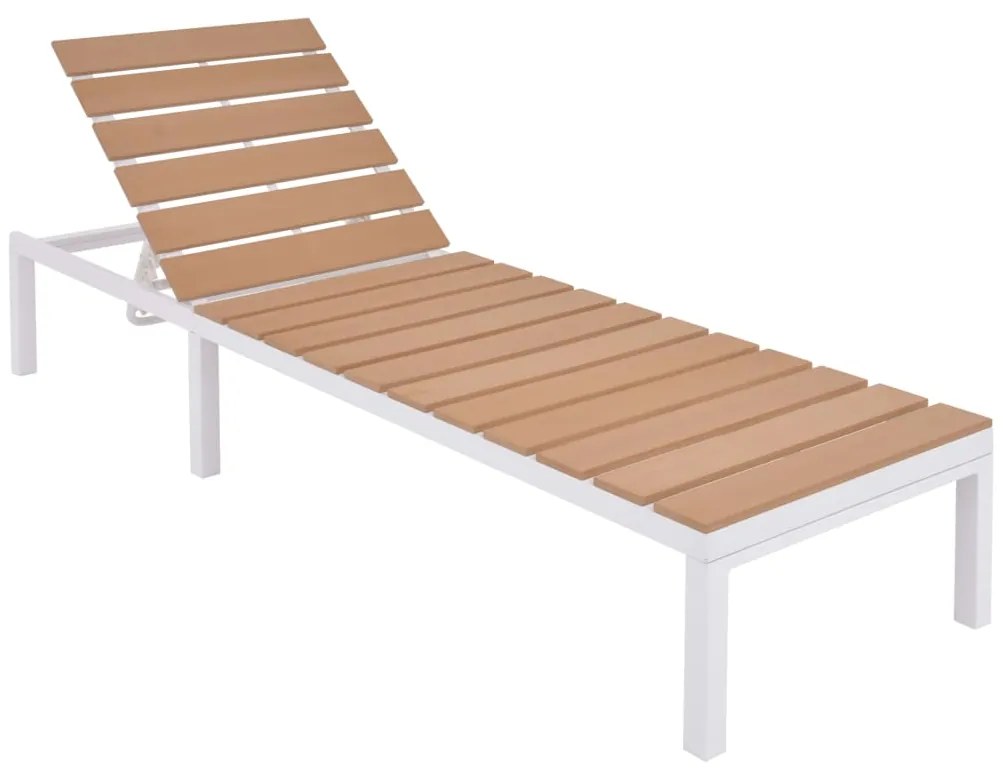 5 pcs conjunto lounge p/ jardim com almofadas alumínio e WPC