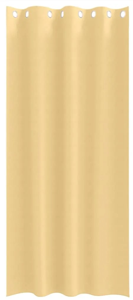 Cortinas com cortinas 2 pcs Bege 245 x 140 cm Poliéster