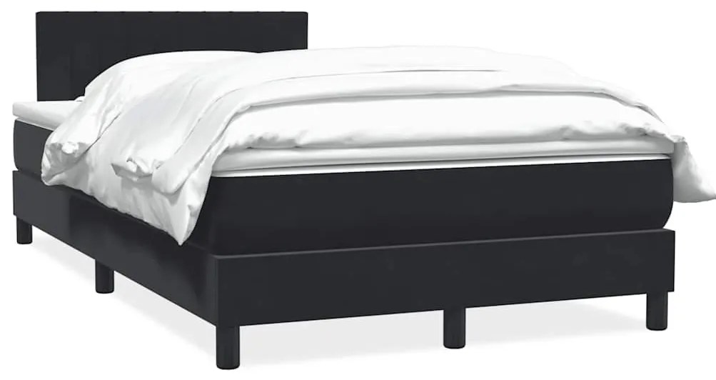 vidaXL Cama com molas/colchão 120x220 cm veludo preto