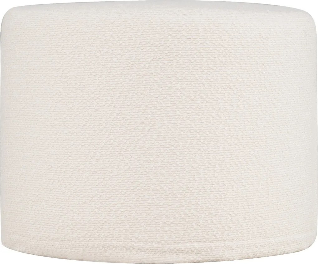 Pufe redondo 45 x 45 x 35 cm com enchimento de espuma, tecido com fio enrolado, capa removível e lavável, moderno, para apoiar os pés, sala de estar o