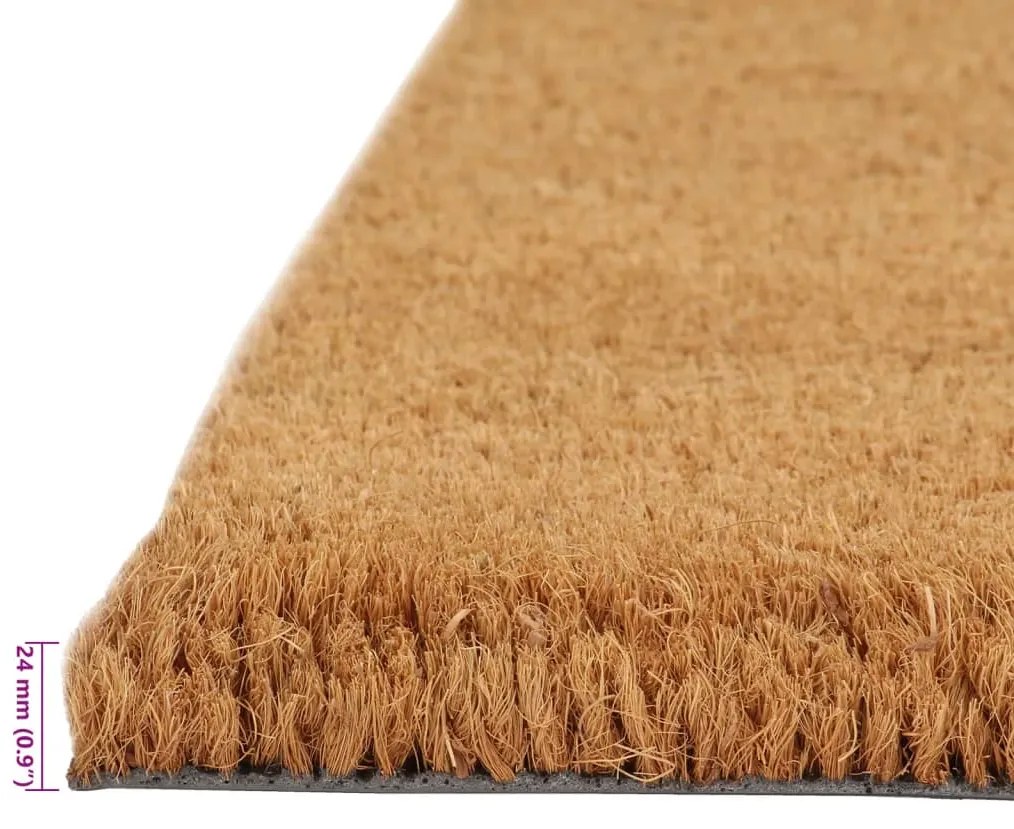 Tapetes porta 5 pcs 40x60 cm fibra de coco tufada natural