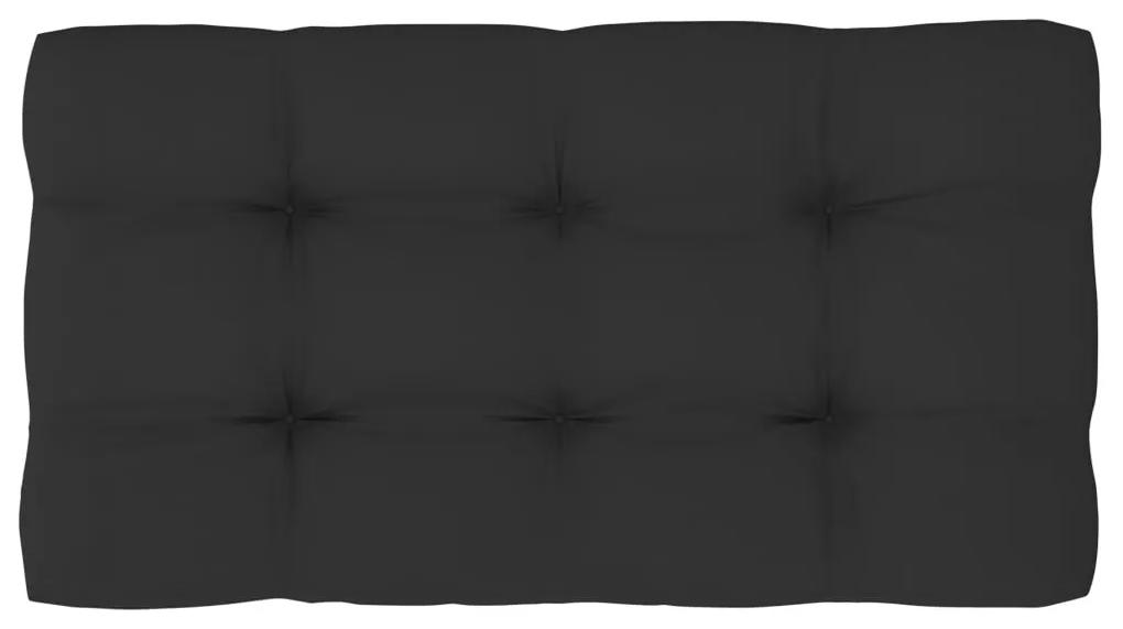 Sofá de canto em paletes p/ jardim pinho impregnado a preto