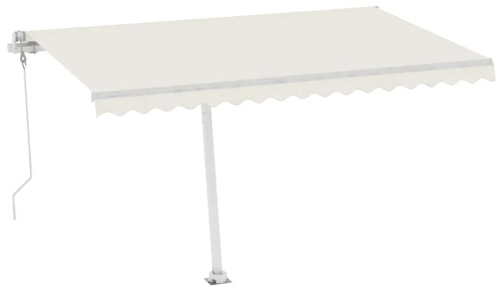 Toldo automático com LED e sensor de vento 450x350 cm cor creme