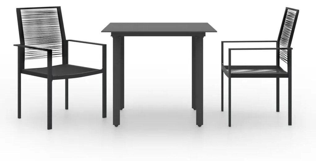 vidaXL 3 pcs conjunto de jantar para jardim