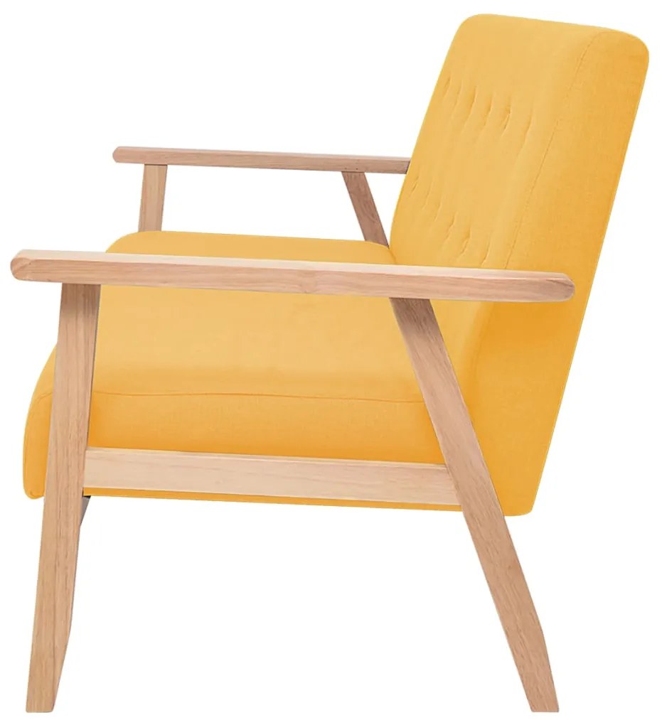 Sofá de 3 lugares tecido amarelo