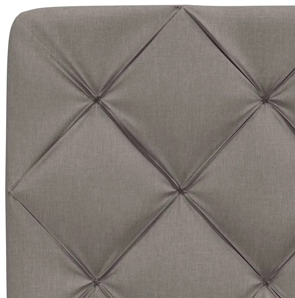 Estrutura de cama sem colchão 90x190 cm tecido cinzento