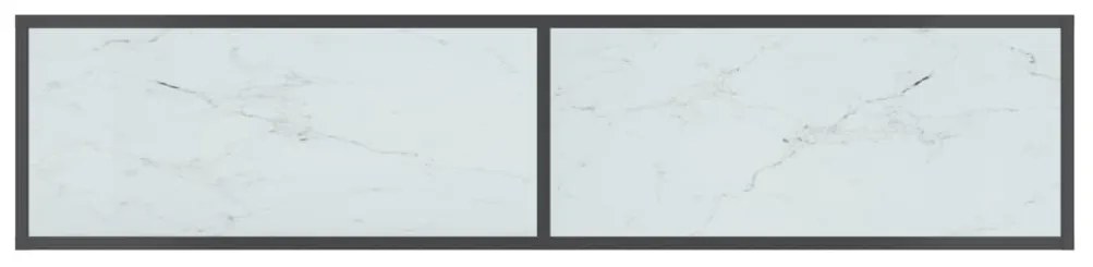 Mesa consola branco 160x35x75,5 cm vidro temperado