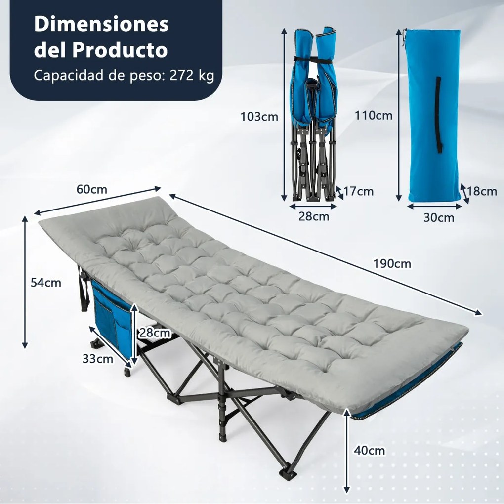 Almofada de espreguiçadeira com 4 correias de fixação Almofada de espreguiçadeira para cadeira de exterior Jardim Terraço e varanda 190 x 70 x 7 cm Ci