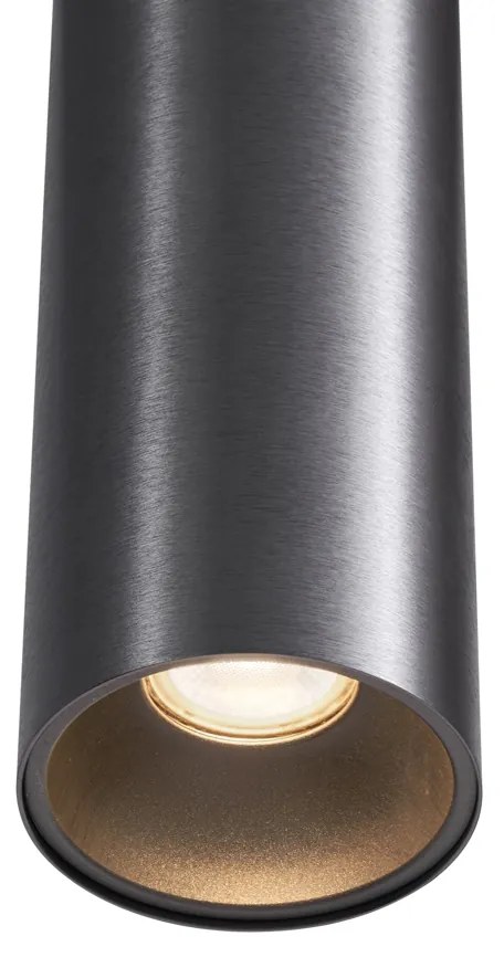 Candeeiro Pendente Moderno Cinzento Metálico GU10 50mm - Tubo