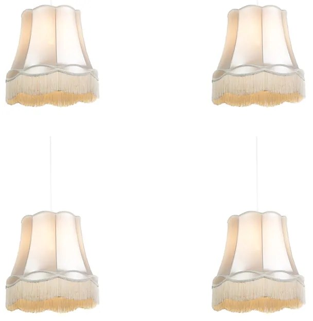 Conjunto de 4 Pendentes Retro Creme 45 cm - Granny Retro