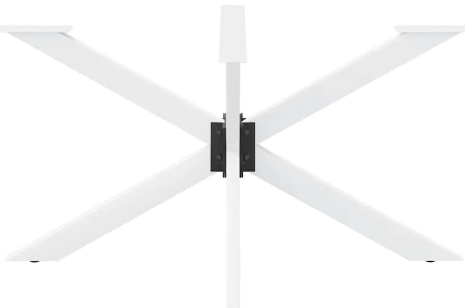 Pé de mesa de jantar em formato de aranha, branco, 150x78x(72-73) cm,
