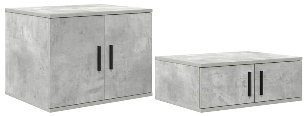Armário de Armazenamento vidaXL Cinza Concreto 108x41x40 cm Madeira de