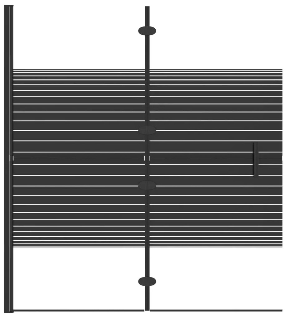 Divisória de chuveiro dobrável ESG 120x140 cm preto