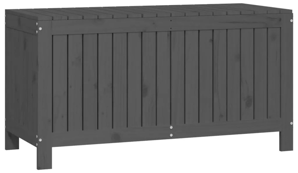 Caixa de arrumação jardim 115x49x60 cm pinho maciço cinzento