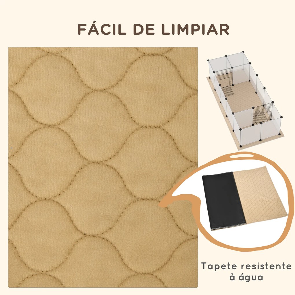 Cerca para Animais de Estimação DIY com 20 Painéis Parque para Pequenos Animais Modular 175x70x45 cm Translúcido