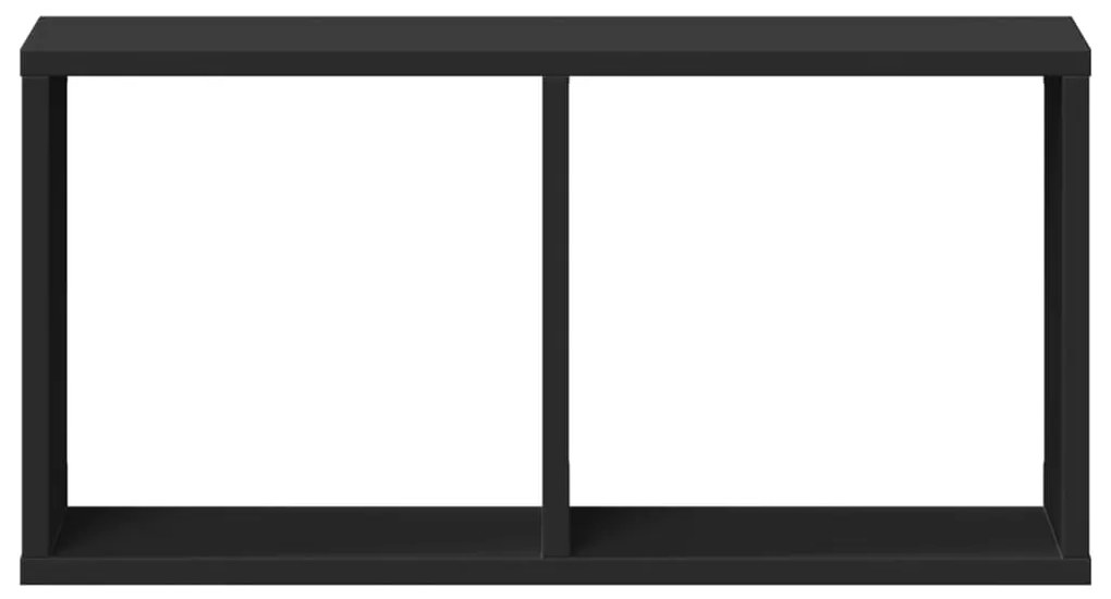 Armário parede 60x16x30 cm derivados de madeira preto