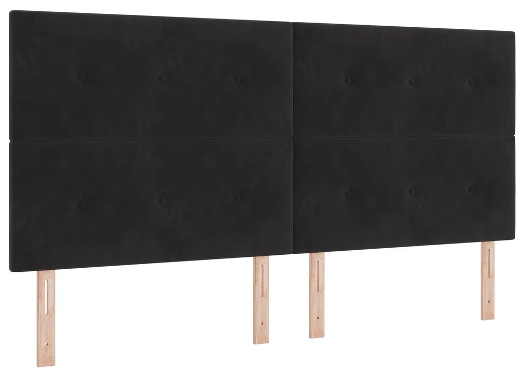 Cama vidaXL Preta 200x200 cm Veludo