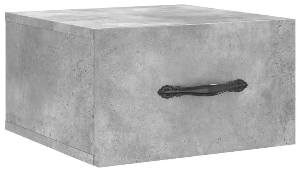 Mesas de cabeceira parede 2 pcs 35x35x20 cm cinza cimento