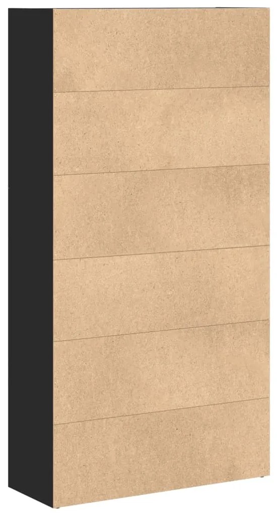 Estante 80x30x152 cm derivados de madeira preto