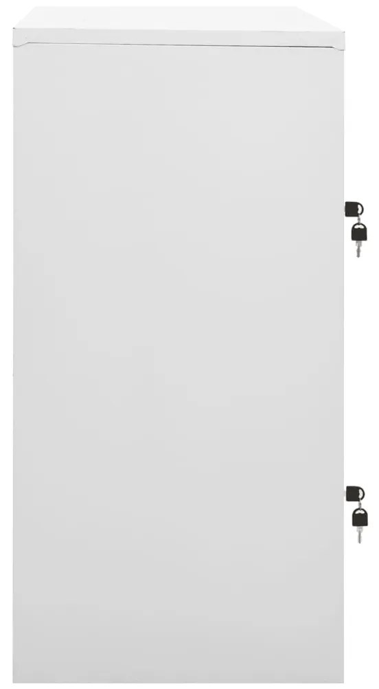 Cacifo 90x45x92,5 cm aço cinzento-claro e vermelho