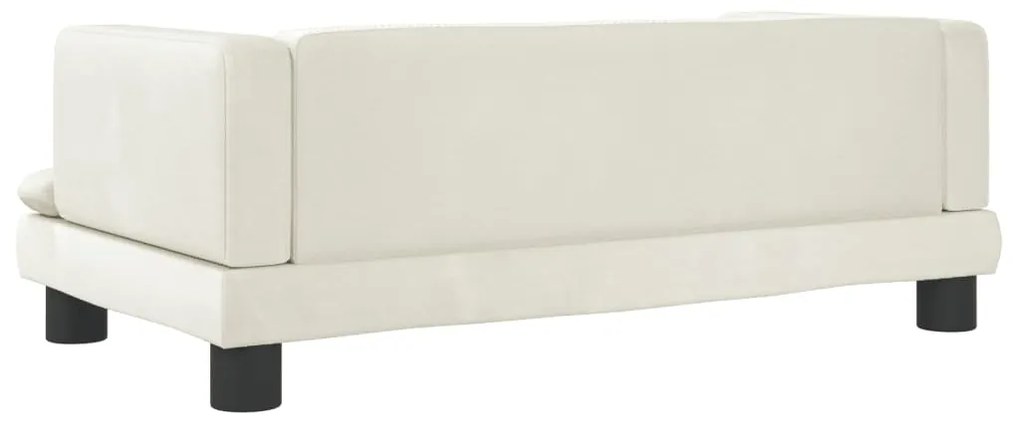 Cama para cães 70x45x30 cm veludo cor creme